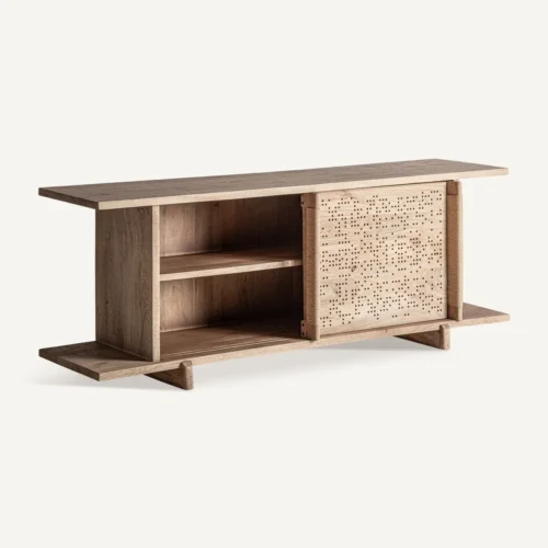 Buffet Jacquard bois de manguier brun clair Vical Home — vue 4