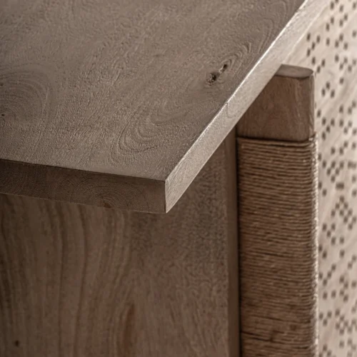 Buffet Jacquard bois de manguier brun clair Vical Home — vue 5
