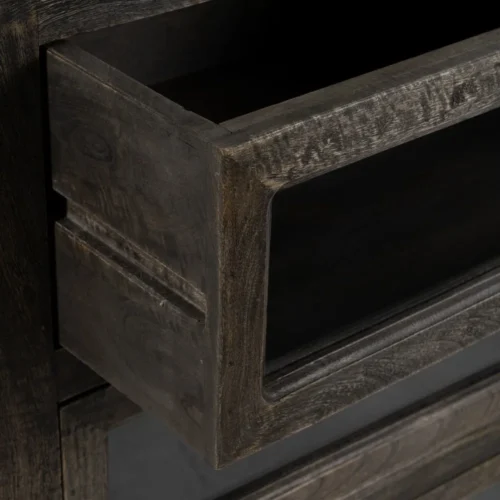 Buffet marbre et bois de manguier 6 tiroirs Ixia 155 cm — vue 6
