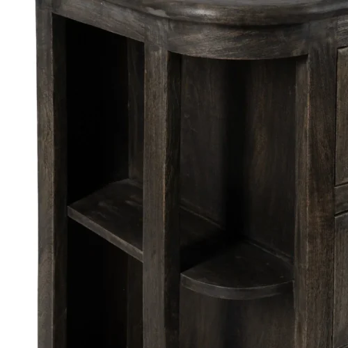 Buffet marbre et bois de manguier 6 tiroirs Ixia 155 cm — vue 8