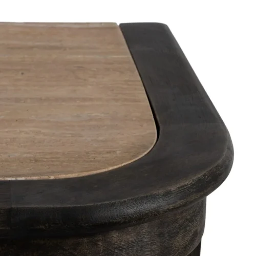 Buffet marbre et bois de manguier 6 tiroirs Ixia 155 cm — vue 9