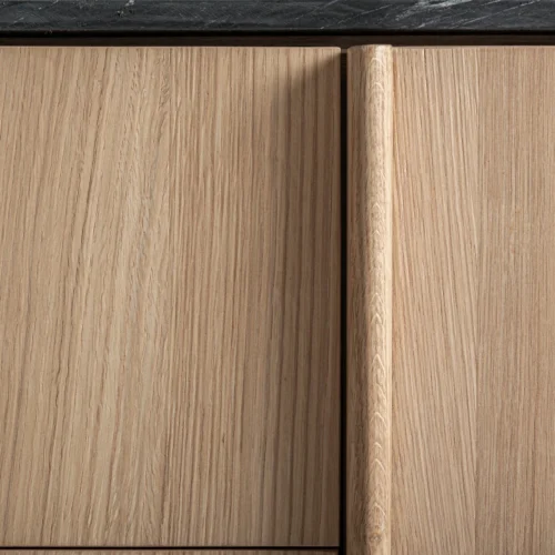 Buffet Nara chêne clair et marbre noir hauteur 73 cm Vical Home — vue 5