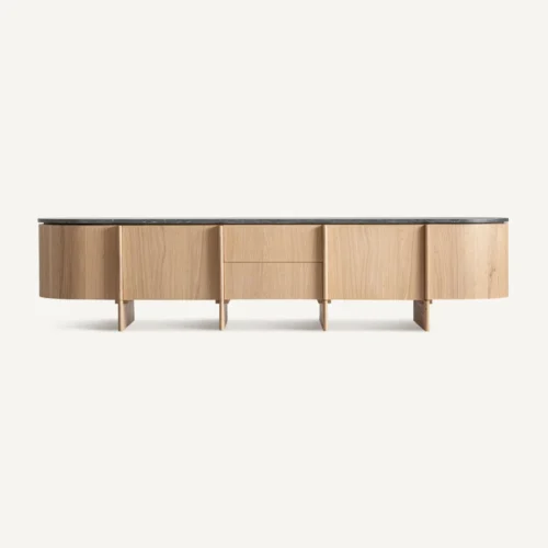 Buffet Nara chêne et marbre noir Vical Home