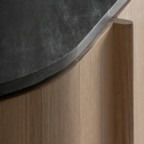 Buffet Nara chêne et marbre noir Vical Home — vue 5