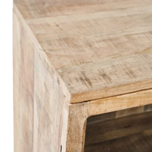 Buffet vitré blanc patiné bois de manguier Ixia 120 cm — vue 4