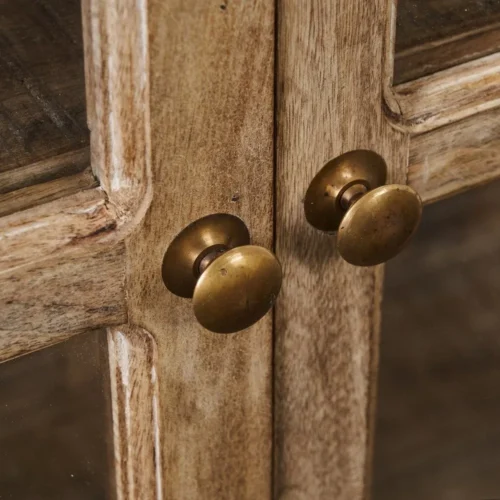 Buffet vitré blanc patiné bois de manguier Ixia 120 cm — vue 5