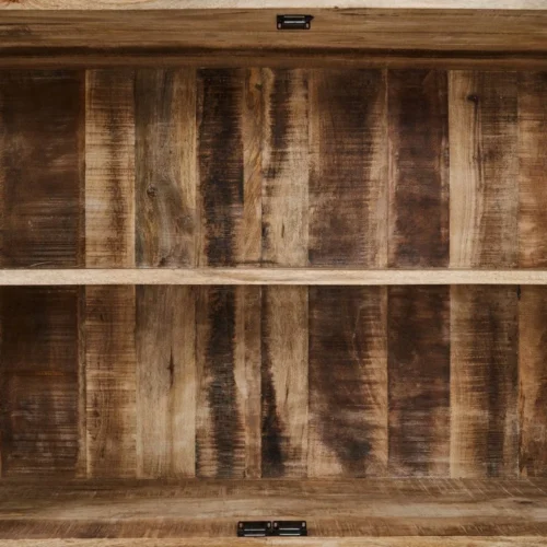 Buffet vitré blanc patiné bois de manguier Ixia 120 cm — vue 6