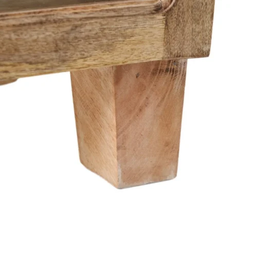 Buffet vitré blanc patiné bois de manguier Ixia 120 cm — vue 7