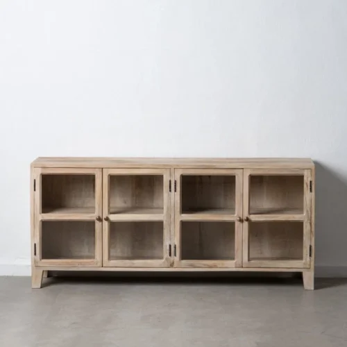 Buffet vitré blanc patiné bois de manguier Ixia 160 cm — vue 3
