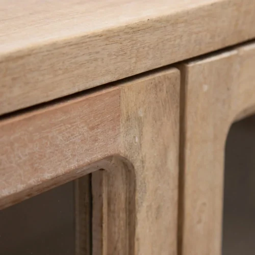 Buffet vitré blanc patiné bois de manguier Ixia 160 cm — vue 5