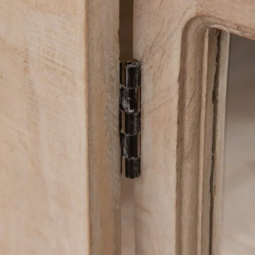 Buffet vitré blanc patiné bois de manguier Ixia 160 cm — vue 6
