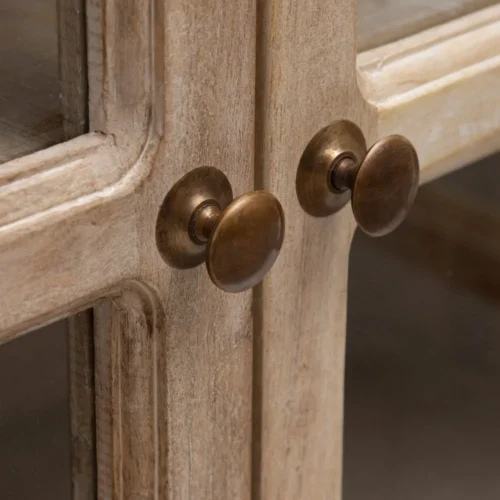 Buffet vitré blanc patiné bois de manguier Ixia 160 cm — vue 7