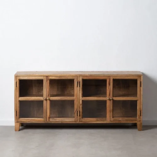 Buffet vitré naturel bois de manguier Ixia 160 cm — vue 3