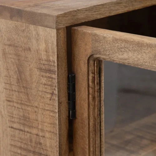 Buffet vitré naturel bois de manguier Ixia 160 cm — vue 6