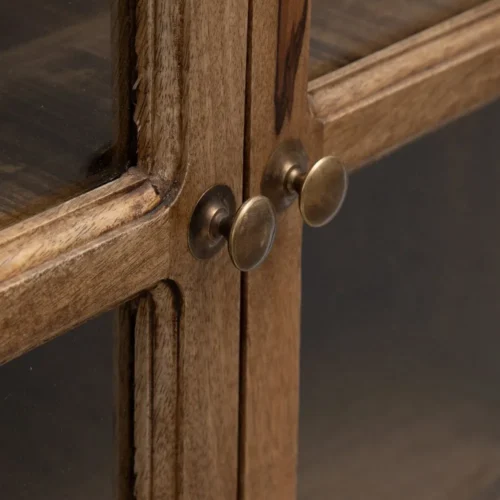 Buffet vitré naturel bois de manguier Ixia 160 cm — vue 9