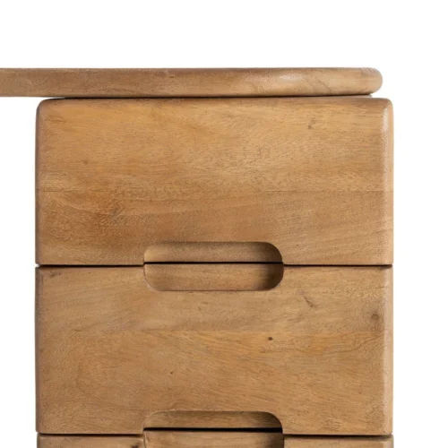 Bureau bois de manguier 1 porte 2 tiroirs Ixia 110 cm — vue 6