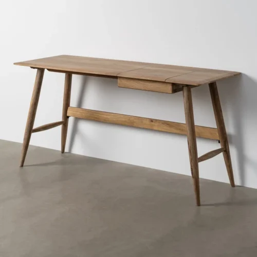 Bureau bois de manguier 1 tiroir Ixia 150 cm — vue 2