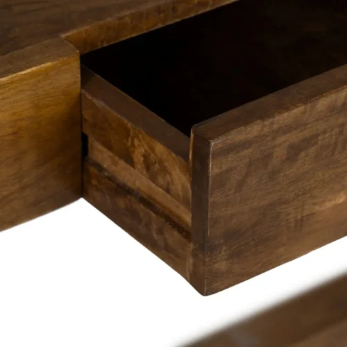 Bureau bois de manguier 2 tiroirs Ixia 122 cm — vue 6