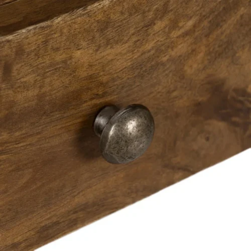 Bureau bois de manguier 2 tiroirs Ixia 122 cm — vue 7