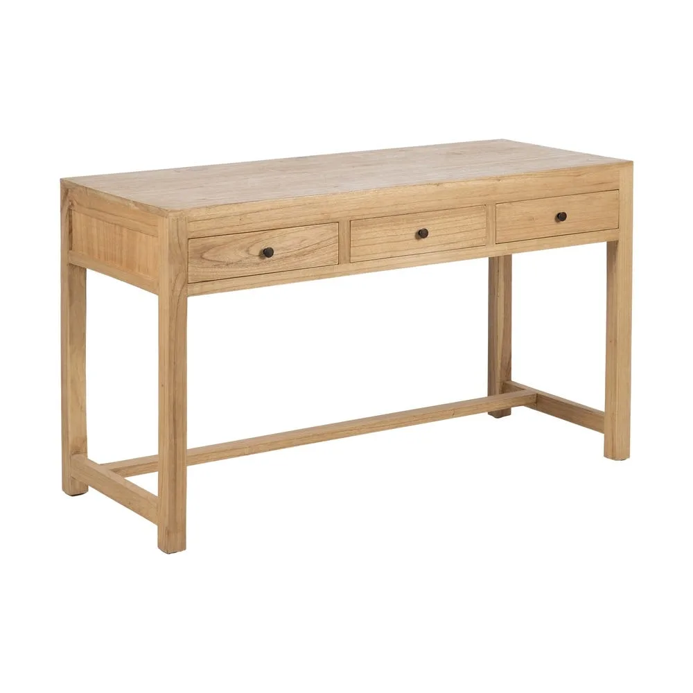 Bureau bois de mindi naturel Ixia 130 cm