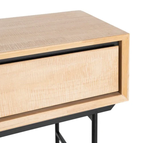 Bureau bois et métal naturel et noir Ixia 150 cm — vue 5