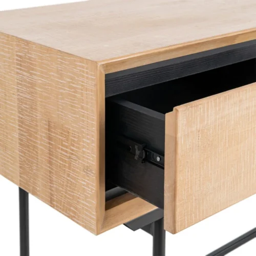 Bureau bois et métal naturel et noir Ixia 150 cm — vue 7