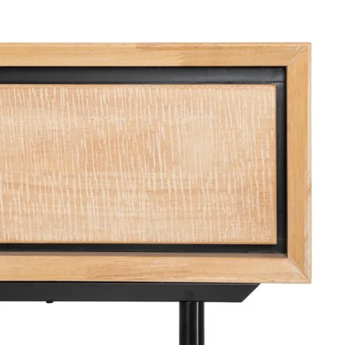 Bureau bois et métal naturel et noir Ixia 150 cm — vue 8