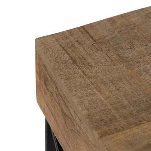 Bureau bois et métal noir 2 tiroirs Ixia 120 cm — vue 5