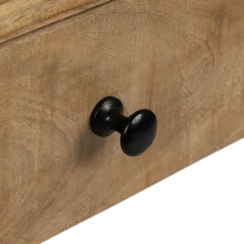 Bureau bois et métal noir 2 tiroirs Ixia 120 cm — vue 7