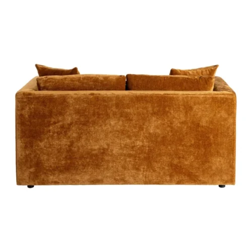 Canapé 2 places chenille ocre Ixia 165 cm — vue 3