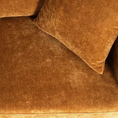 Canapé 2 places chenille ocre Ixia 165 cm — vue 6
