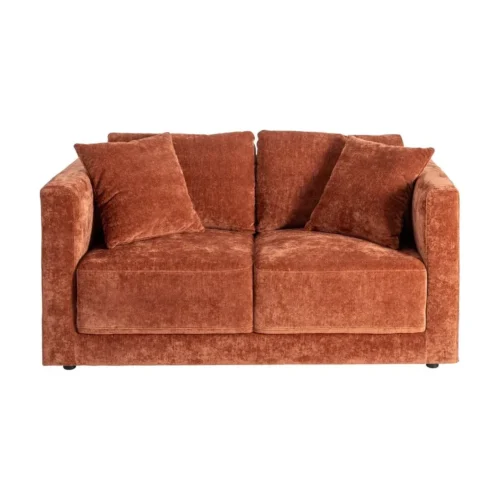 Canapé 2 places tissu chenille terre cuite Ixia 165 cm — vue 2