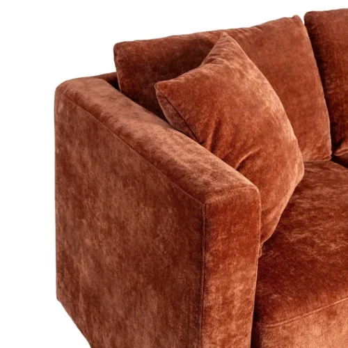 Canapé 2 places tissu chenille terre cuite Ixia 165 cm — vue 4