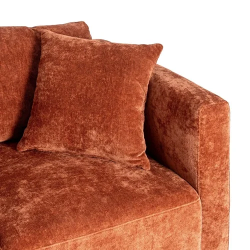 Canapé 2 places tissu chenille terre cuite Ixia 165 cm — vue 5
