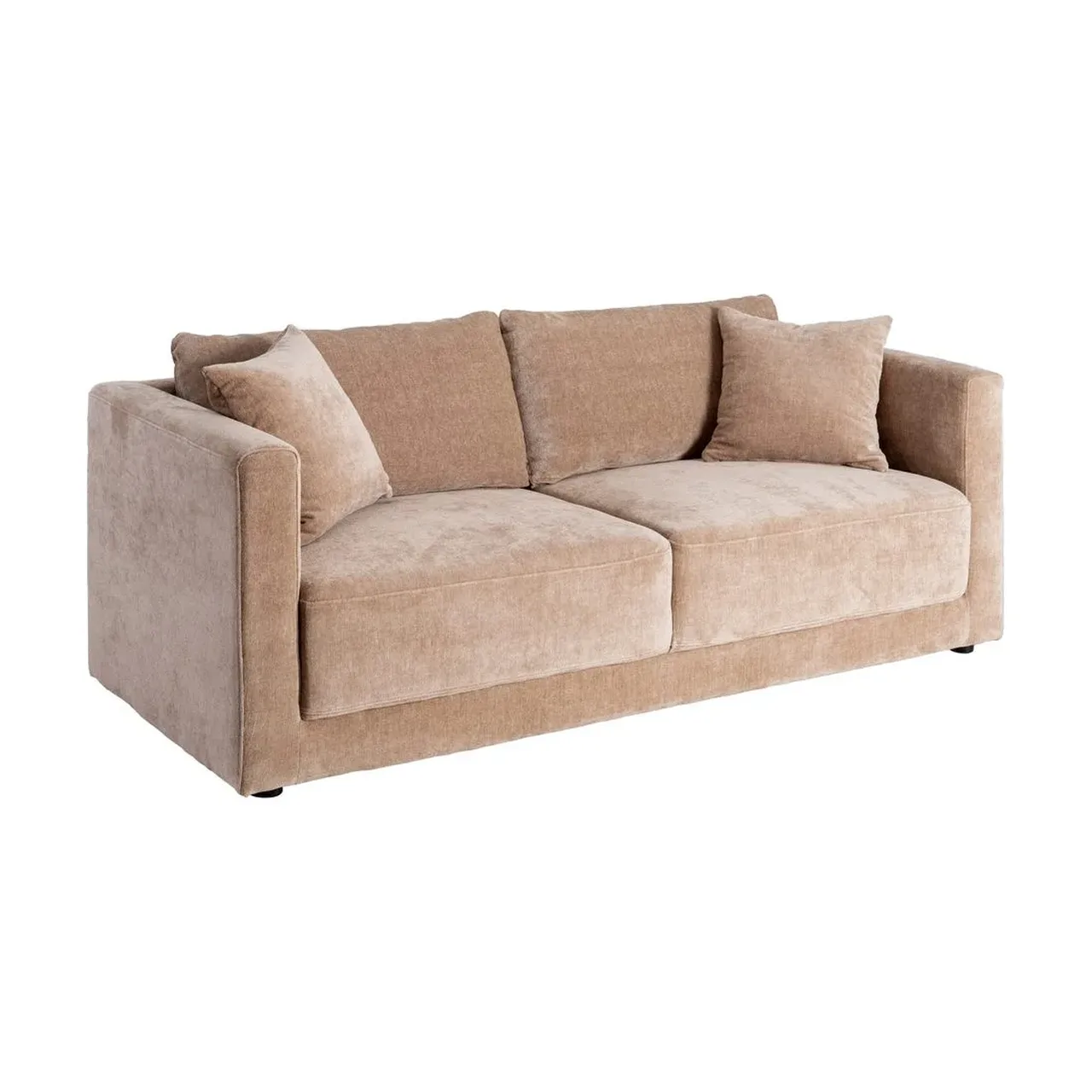 Canapé 3 places chenille taupe Ixia 210 cm