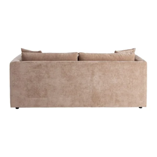 Canapé 3 places chenille taupe Ixia 210 cm — vue 3