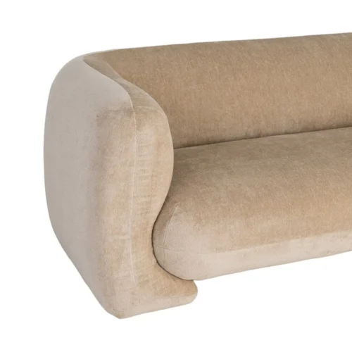 Canapé 3 places tissu chenille beige Ixia 226 cm — vue 3