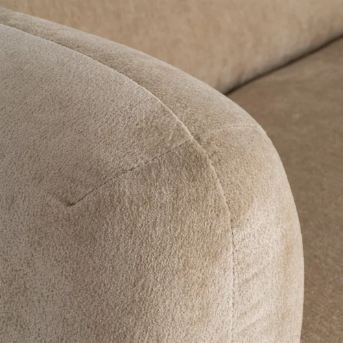 Canapé 3 places tissu chenille beige Ixia 226 cm — vue 4