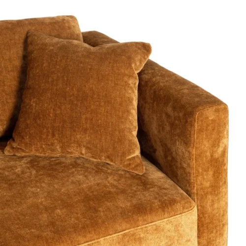 Canapé 3 places tissu chenille ocre Ixia 210 cm — vue 5