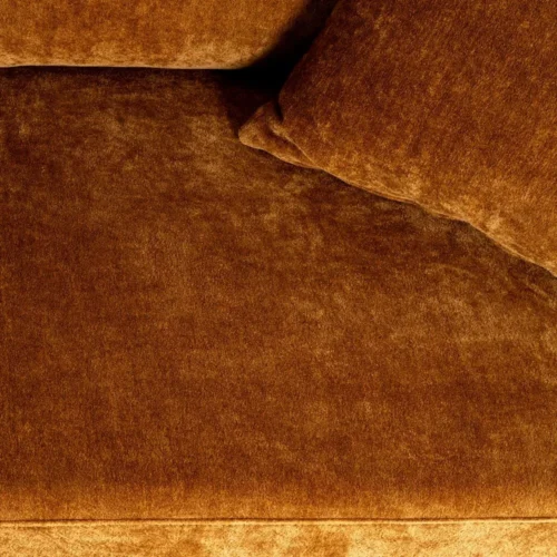Canapé 3 places tissu chenille ocre Ixia 210 cm — vue 6
