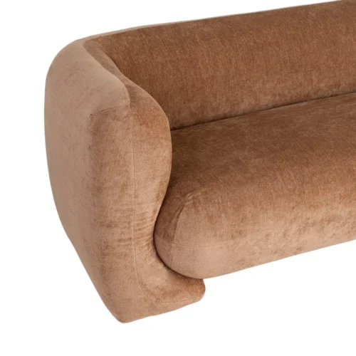 Canapé 3 places tissu chenille saumon Ixia 226 cm — vue 3