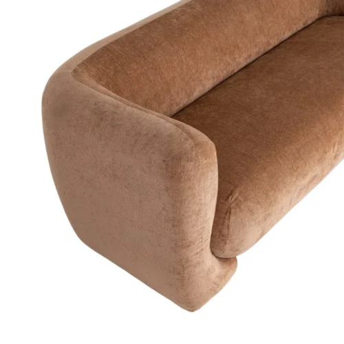 Canapé 3 places tissu chenille saumon Ixia 226 cm — vue 6