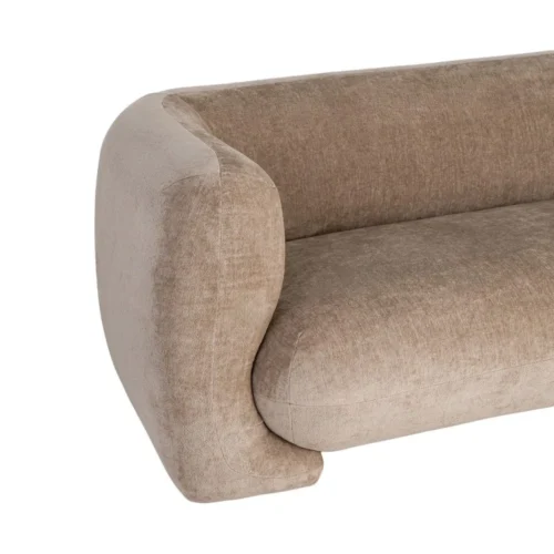 Canapé 3 places tissu chenille taupe Ixia 226 cm — vue 3