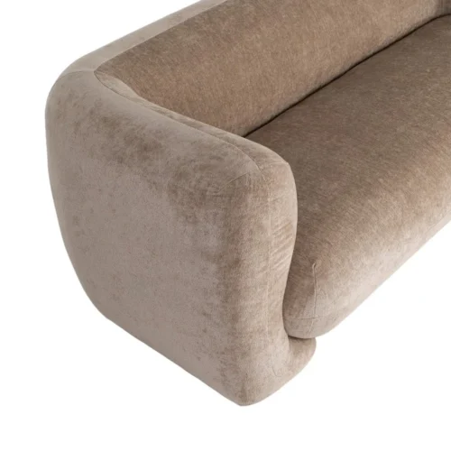 Canapé 3 places tissu chenille taupe Ixia 226 cm — vue 6