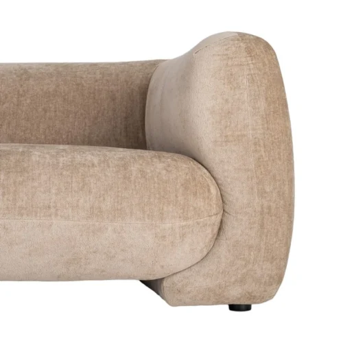 Canapé 3 places tissu chenille taupe Ixia 226 cm — vue 9