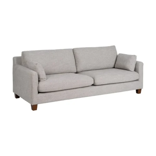 Canapé 3 places tissu gris aspect tweed Ixia 221 cm — vue 2