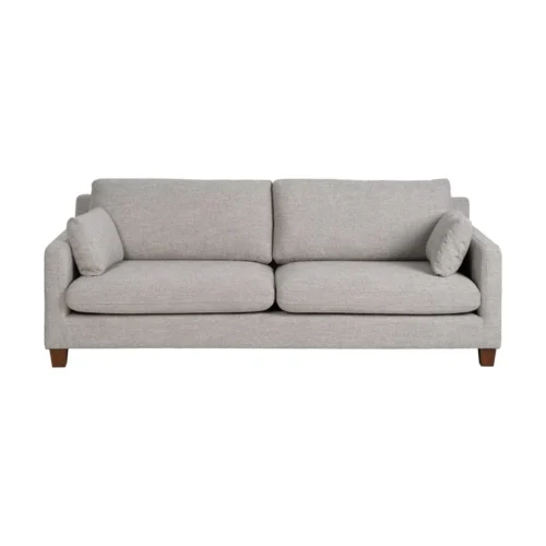 Canapé 3 places tissu gris aspect tweed Ixia 221 cm — vue 3