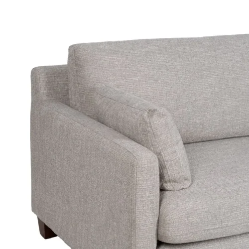 Canapé 3 places tissu gris aspect tweed Ixia 221 cm — vue 5