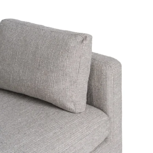 Canapé 3 places tissu gris aspect tweed Ixia 221 cm — vue 7