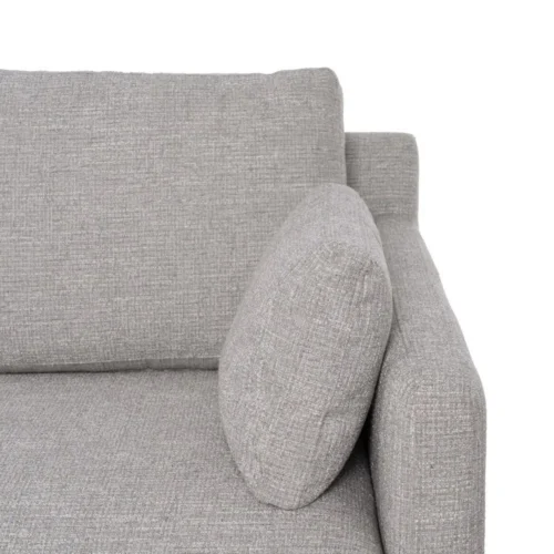 Canapé 3 places tissu gris aspect tweed Ixia 221 cm — vue 8